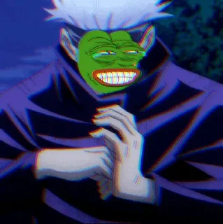 🐸 emoji pepe jujutsu Telegram sticker 22 of 75