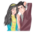 😅 emoji Romantic Couple Telegram sticker 17 of 41