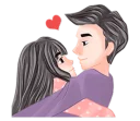 😘 emoji Romantic Couple Telegram sticker 13 of 41