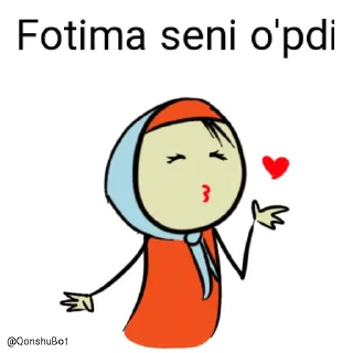 💋 emoji Fotima @Qonshubot Telegram sticker 19 of 31