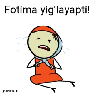 😭 emoji Fotima @Qonshubot Telegram sticker 14 of 31