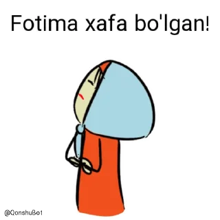 😒 emoji Fotima @Qonshubot Telegram sticker 13 of 31