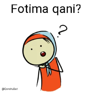 🤔 emoji Fotima @Qonshubot Telegram sticker 5 of 31