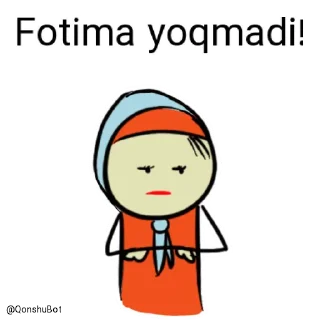 👎 emoji Fotima @Qonshubot Telegram sticker 21 of 31
