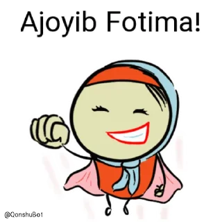😎 emoji Fotima @Qonshubot Telegram sticker 6 of 31