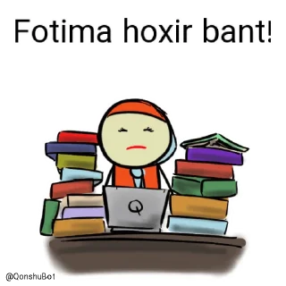 😖 emoji Fotima @Qonshubot Telegram sticker 24 of 31