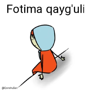 😓 emoji Fotima @Qonshubot Telegram sticker 11 of 31