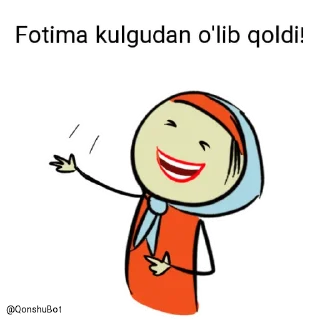 🤣 emoji Fotima @Qonshubot Telegram sticker 23 of 31