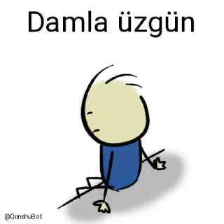 😓 emoji Damla @Qonshubot Telegram sticker 11 of 31