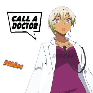 ⛑ emoji @STIKERFORALL 🏴󠁧󠁢󠁥󠁮󠁧󠁿RANKO HONJO-MY FIRST G.IS A GAL Telegram sticker 14 of 30