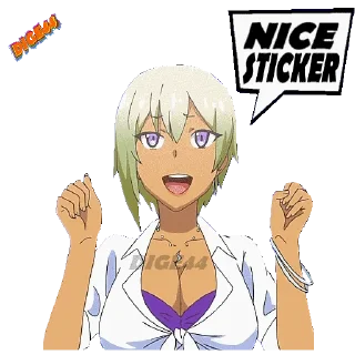 🤩 emoji @STIKERFORALL 🏴󠁧󠁢󠁥󠁮󠁧󠁿RANKO HONJO-MY FIRST G.IS A GAL Telegram sticker 23 of 30