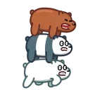 🦫 emoji 三只熊 @bbbbbbbb Telegram sticker 15 of 25