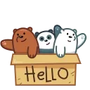 🐃 emoji 三只熊 @bbbbbbbb Telegram sticker 5 of 25