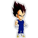 💪 emoji Dragon Ball Z Chibi Stickers Telegram sticker 10 of 18