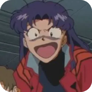 👄 emoji Misato Katsuragi Pack's Telegram sticker 10 of 39