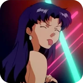 😛 emoji Misato Katsuragi Pack's Telegram sticker 5 of 39