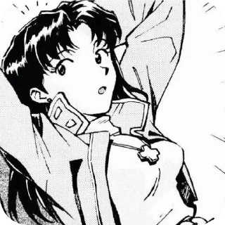 🤨 emoji Misato Katsuragi Pack's Telegram sticker 23 of 39
