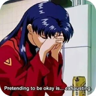 👄 emoji Misato Katsuragi Pack's Telegram sticker 16 of 39