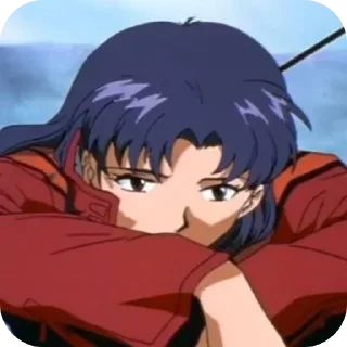 👄 emoji Misato Katsuragi Pack's Telegram sticker 8 of 39