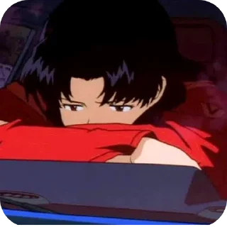 👄 emoji Misato Katsuragi Pack's Telegram sticker 18 of 39