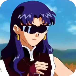 😎 emoji Misato Katsuragi Pack's Telegram sticker 6 of 39