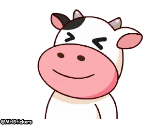 😆 emoji @MHStickers Momo Cow 2 Telegram sticker 9 of 25