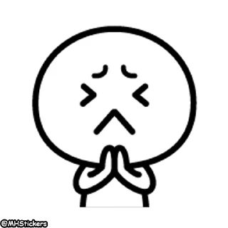 😣 emoji @MHStickers Simple Man 2 Telegram sticker 23 of 41