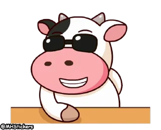 😎 emoji @MHStickers Momo Cow 2 Telegram sticker 6 of 25