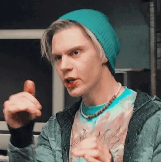 😐 emoji 'Evan Peters | @iStickerLand, Telegram sticker 6 of 86
