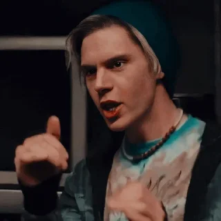 😐 emoji 'Evan Peters | @iStickerLand, Telegram sticker 19 of 86