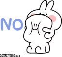 👎 emoji @MHStickers Spoiled Rabbit Simple Talk Telegram sticker 6 of 41