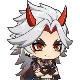⛩ emoji Chibi Arataki Itto By (@Miyukotto) Telegram sticker 2 of 25