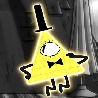 🤔 emoji Bill Cipher Telegram sticker 14 of 58