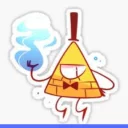 😒 emoji Bill cipher Telegram sticker 17 of 21