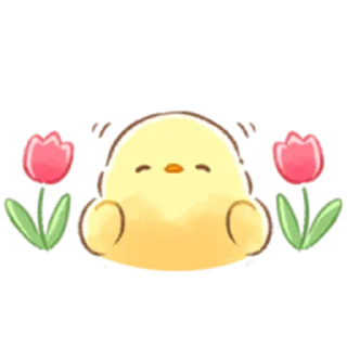 🌷 emoji Soft and Cute Chick (Spring) Telegram sticker 5 of 40