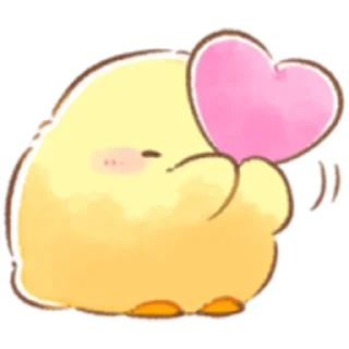 💓 emoji Soft and Cute Chick (Spring) Telegram sticker 17 of 40