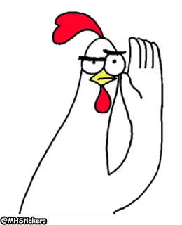 🤨 emoji @MHStickers Chicken Bro 6 Telegram sticker 5 of 17
