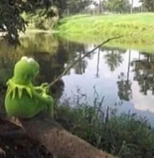 🎣 emoji Kermit Telegram sticker 21 of 93
