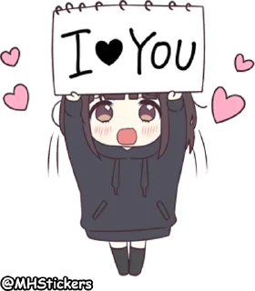 ❤️ emoji @MHStickers Kurumi Chan 4 Telegram sticker 18 of 41