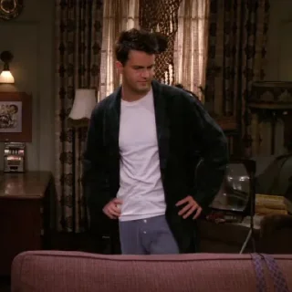 Sticker from Chandler Bing ; @icarusfalls
