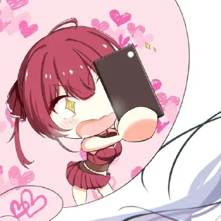 ❤ emoji ⌜ Marine 💛❤ ⌟ ᨒ @KurumiFan ⛩️ Telegram sticker 11 of 120