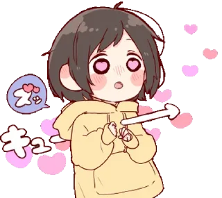 💛 emoji Cute Girl Telegram sticker 8 of 20