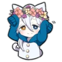 😇 emoji Shiro neko "blu" Telegram sticker 5 of 39