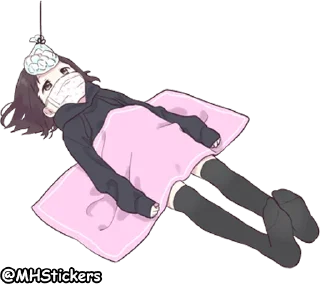 😷 emoji @MHStickers Kurumi Chan 5 Telegram sticker 16 of 41