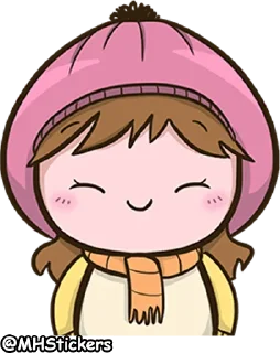 ☺️ emoji @MHStickers Scarf Girl Telegram sticker 8 of 41