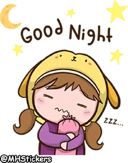 😴 emoji @MHStickers Scarf Girl Telegram sticker 11 of 41