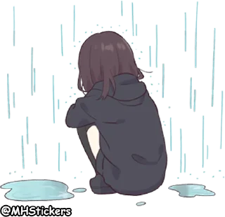 😔 emoji @MHStickers Kurumi Chan 5 Telegram sticker 14 of 41