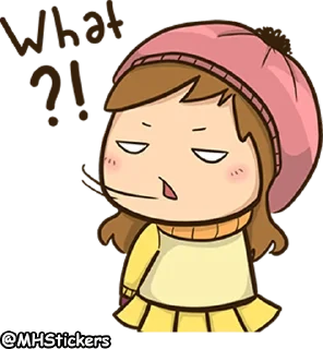 😒 emoji @MHStickers Scarf Girl Telegram sticker 17 of 41