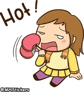 🥵 emoji @MHStickers Scarf Girl Telegram sticker 22 of 41