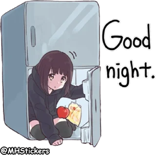 😴 emoji @MHStickers Kurumi Chan 5 Telegram sticker 12 of 41